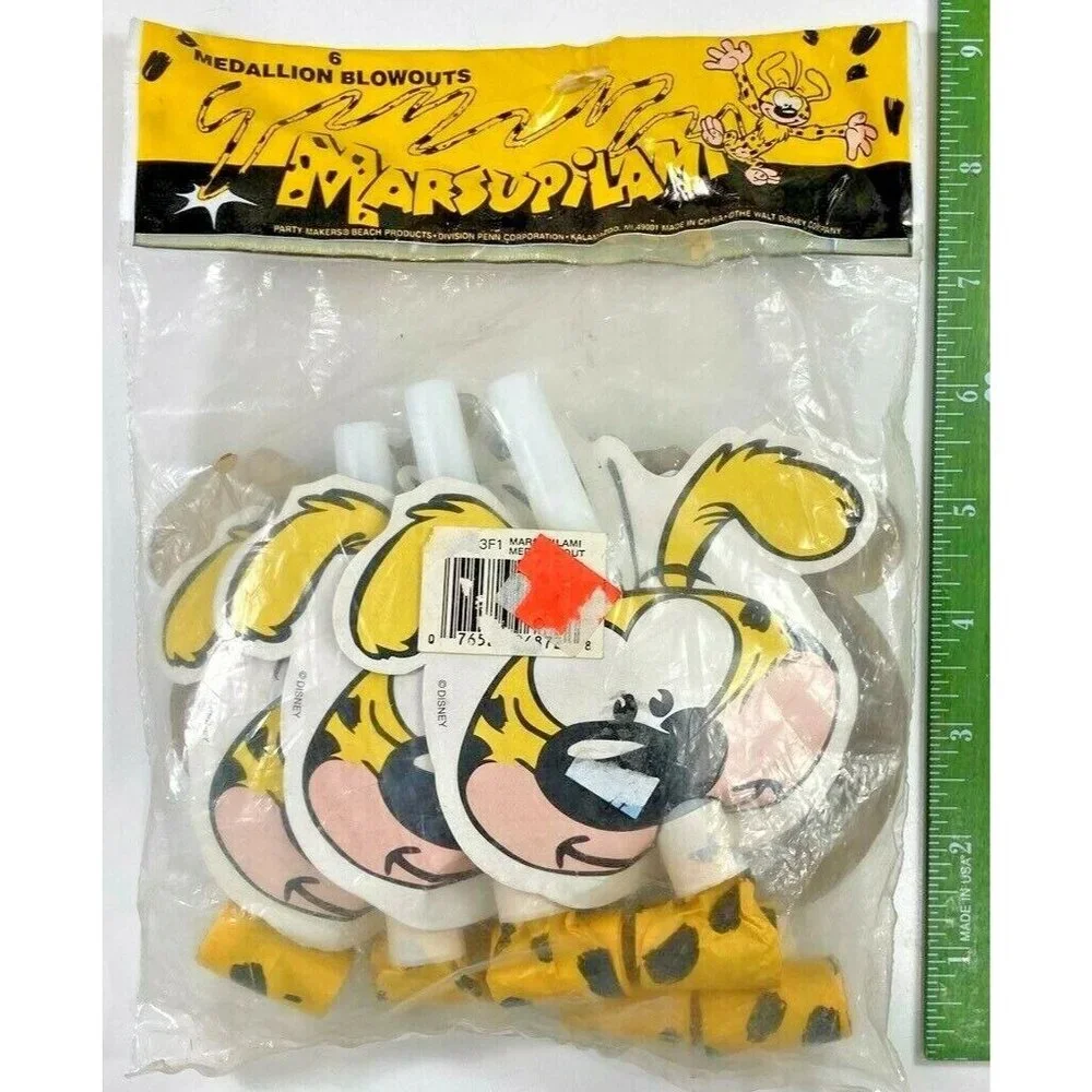 Disney Marsupilami Birthday Party Blowers Favors Blowouts Kids Vintage New NOS